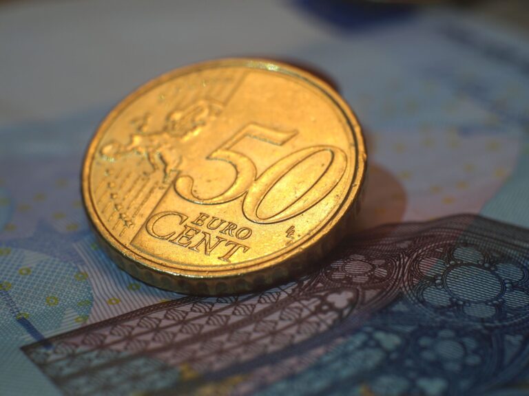 euro coins and banknotes