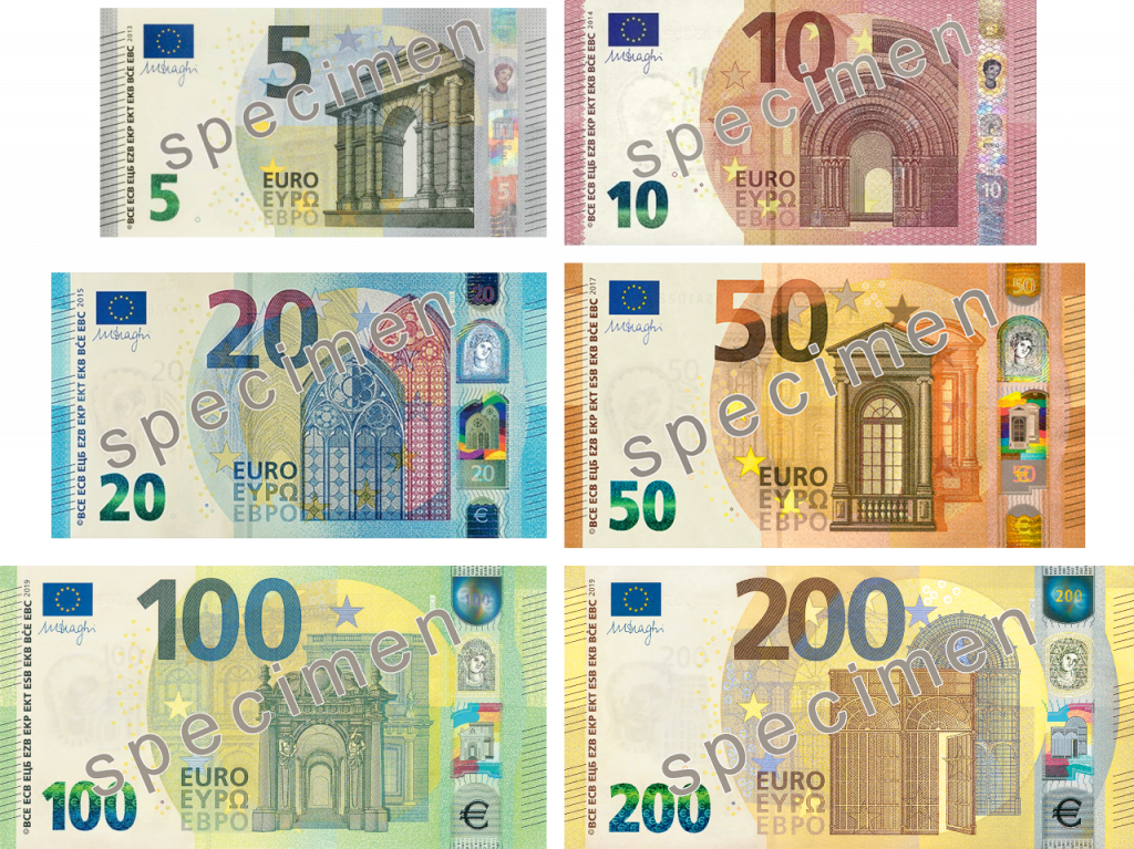 euro banknotes (foto: The RedBurn / ECB decisions ECB/2003/4 and ECB/2003/5, Wikimedia Commons)