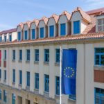 european union flag building