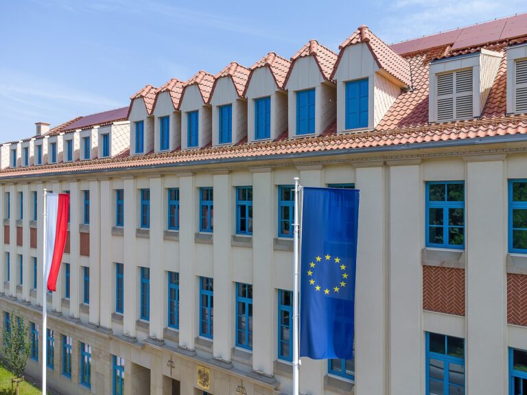 european union flag building