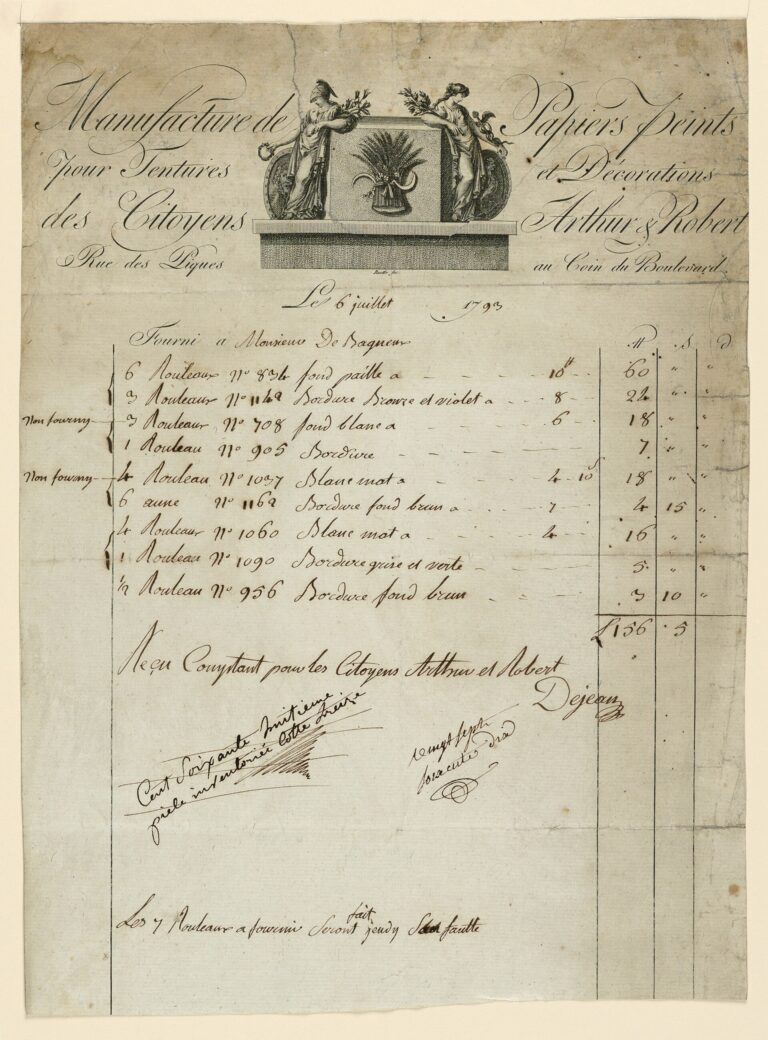 paper invoices and pen